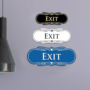 Amazon.co.jp: デザイナーEXITサイン 2-3/4