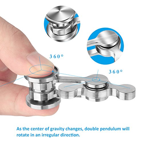 image for Duomishu Fidget Spinner, Ultra Durable Stainless Metal Focus Finger Sp