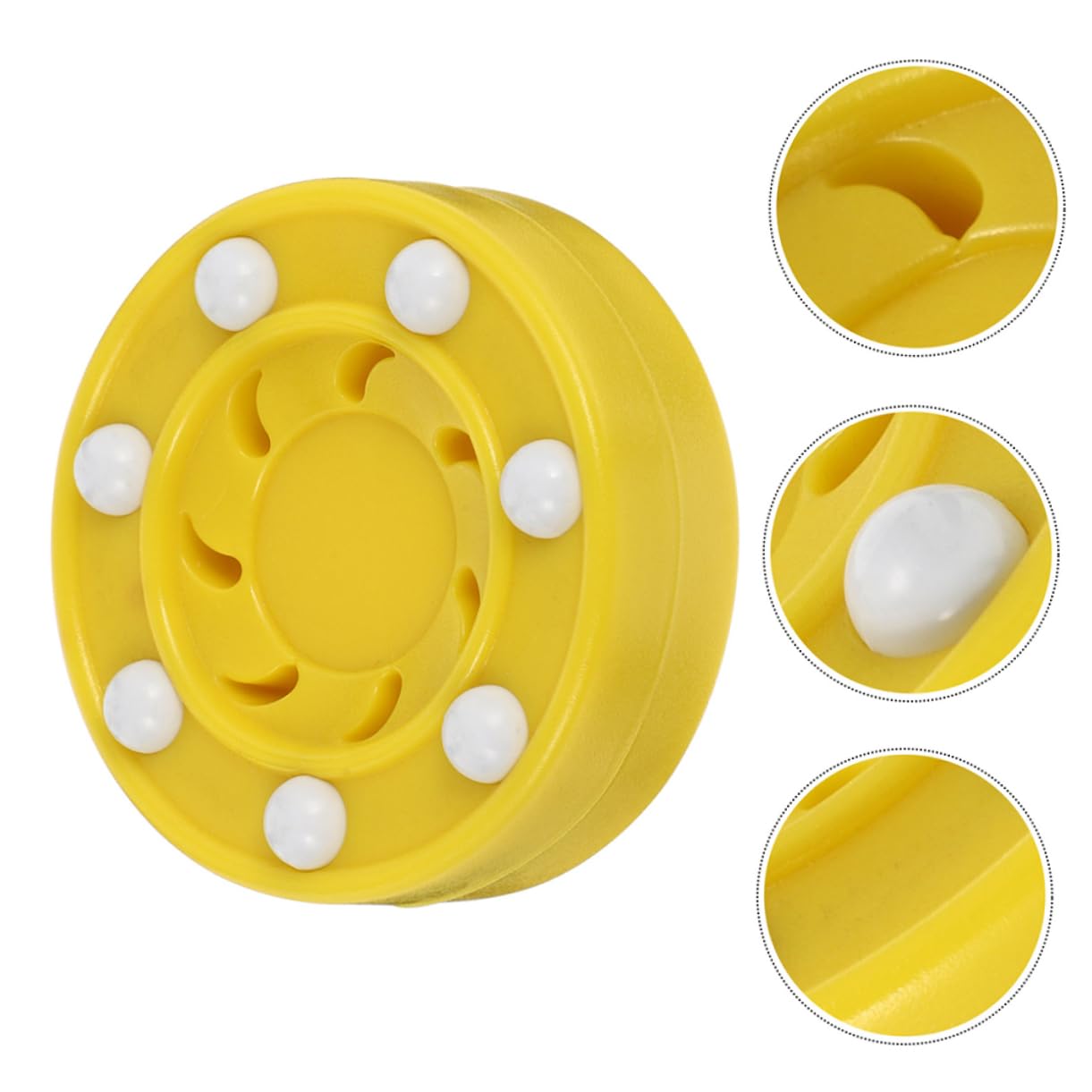 UPKOCH Roller Rondelles De Hockey Patinage Le Hockey Concours Outils D'entraînement Hockey sur Glace Petites Rondelles De Glace PP Yellow
