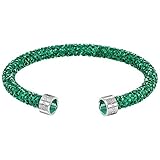 Con cristales de Swarovski. Swarovski Crystaldust 5273637 Brazalete verde