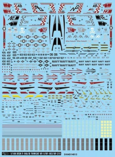 Amazon | DXMデカール DXM-91-1112 1/144 USN F-14A/B Tomcat VF
