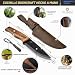 Imagen de BeaverCraft Cuchillo Bushcraft Full Tang con Funda de cuero Hoja fija Acero al carbono Cuchillo de viaje para acampar Herramientas de engranaje  BSH3 Nightfall
