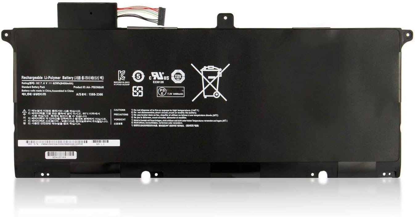 AA-PBXN8AR Laptop Battery Replacement for Samsung Series 9 900X 900X46 NP900X NP900X4C NP900X4 NP900X4B NP900X4D 900X4B 900X4C 900X4D NP900X4C-A01IT A01US A03US NP900X4D-A03US K03SE K01DE(7.4V 62wh)