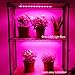 Grow Light Strip Kit 45W, 4 pcs 16 Inches LED Grow Light Strips with Extension Cables, Mounting Accessories for Greenhouse, Grow Shelf. Perfect for Indoor Growing-(4-Strip-Kit)