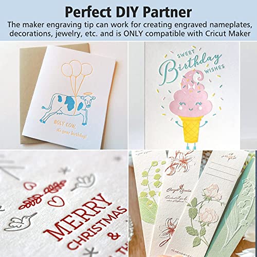 Debossing Tip And Quickswap Housing, Fine Debossing Tip For Maker, Embossing Tool For Cricut Maker, Debossing Tip For Foil Cardstock, Coated Paper, Cardboard, Glitter Paper #TOP5