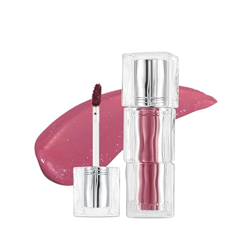 TIRTIR Brillo labial teñido Waterism de tamaño mini #01 rosa malva, 0.06 onzas líquidas – Brillo de labios Kiss Ready, 12H de larga duración, no