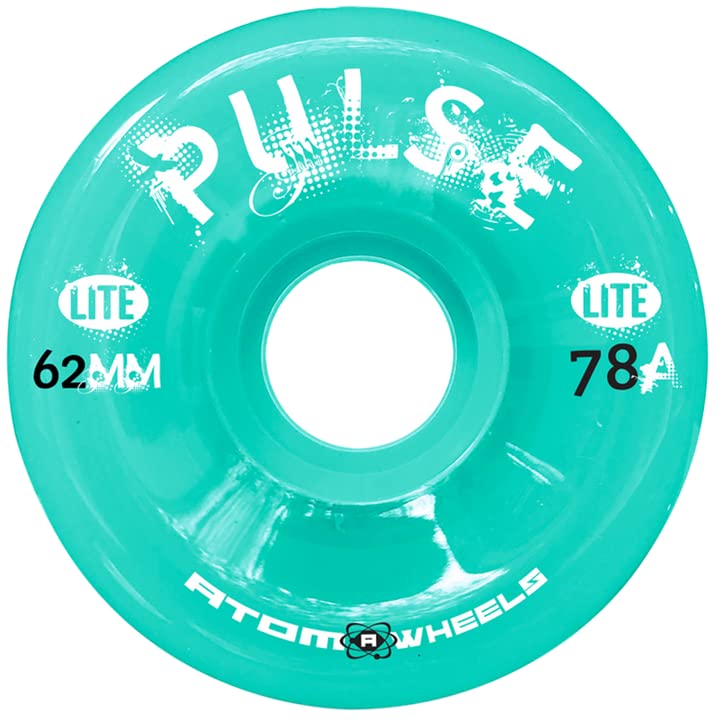 Atom Pulse Lite Outdoor Quad Roller Skate Wheels, 62mm, Mint, 78A