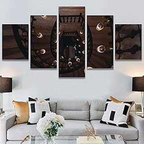 SIGNWIN 5 Panel Canvas Wall Art Architecture &...