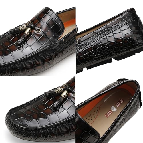 Men's Tassel Loafers, Classic Slip-On Dress Shoes for Mens Leather Driving Moccasin Business Wedding Slip On Loafer Shoes3