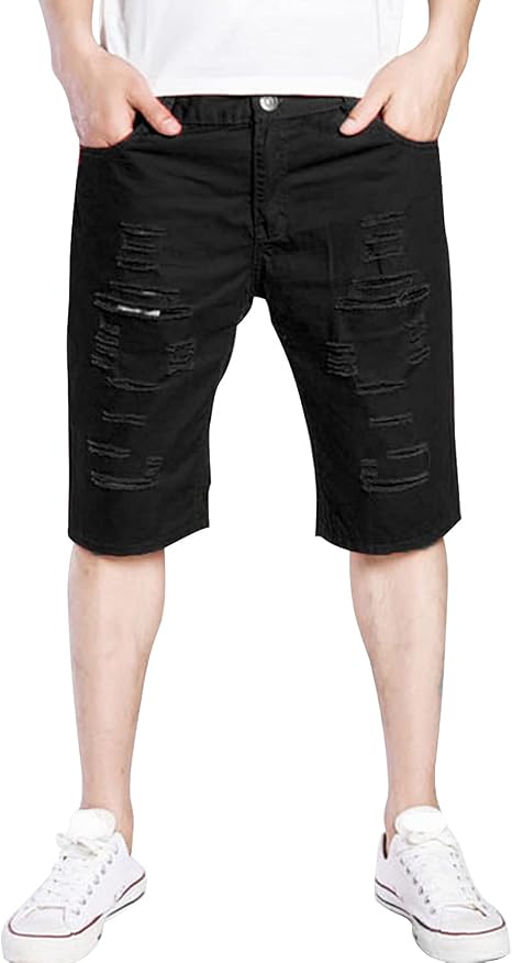 Men's Fashion Ripped Short Jeans 