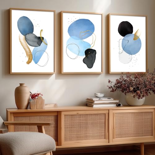 Image of kotart Classic Painting for Wall Decoration - Modern Art Wall Decor Framed Painting for Living Room Bedroom - Framed Posters /Paintings with Frame Set of 3 (Art 2)