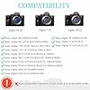 Kimaru NP-FZ100 Dummy Battery AC Power Supply Adapter Kit for Sony Alpha A6600 A6700 ZV-E1, FX3 FX30 A7CII ZV-E10II, A7C A7CR A1 A7III A7IV A7RIII A7RIV A7RV A7SIII A9 A9II A9R A9S Cameras.