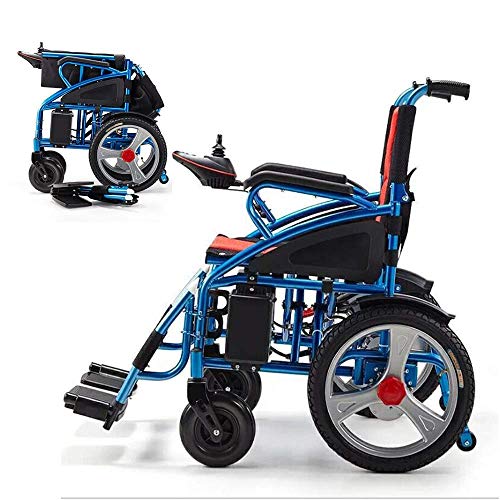 B&MF Electric Wheelchair, Outdoor Folding Travel Wheelchair Manual Electric Free Switching Polymer Ion Large Capacity Battery (20A Lithiumbattery)