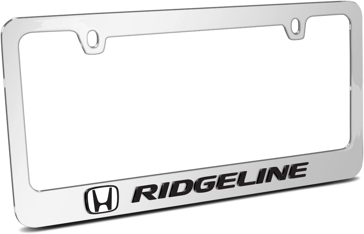 iPick Image for Honda Ridgeline in 3D on Mirror Chrome Metal License Plate Frame - Official Licensed