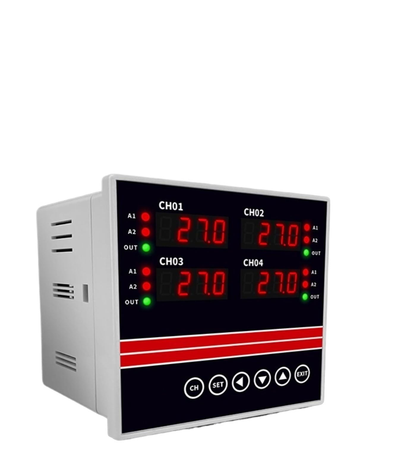 4-Channel Temperature Controller, Relay/SSR/4-20mA/0-10V Output, with RS485 Modbus for Industrial Multi-Zone Control(4CH 4-20mA Output with RS485)