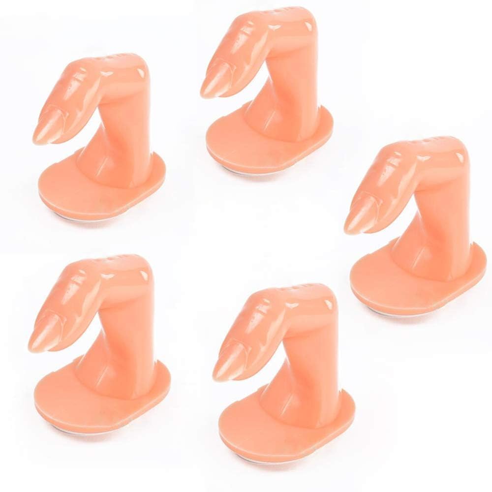 "Practice Finger Nail Art Training Display - 5-Pack Plastic Fake Fingers with Nails for Training & Decoration"-image-32