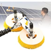 Telescopic Rod Electric Solar Panel Cleaning Brush 7.5 M Double Disc Automatic Water Sprayer Cleaning Tool, Special Roof Water Brush