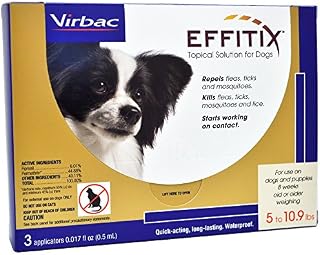 Virbac Effitix Flea/Tick Topical Solution, Extra Small Dog, 3 Count