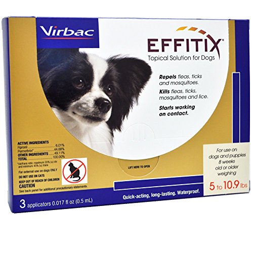 Virbac Effitix Flea/Tick Topical Solution, Extra Small Dog, 3 Count