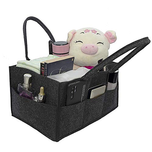 Organizador para fraldas de bebê, suporte de fraldas com vários compartimentos e bolsos externos, or