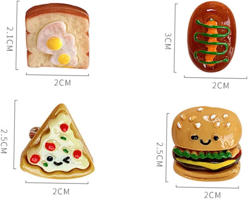 10pcs Creative Food Brooch Unique Cartoon Style for Clothes Bags Hats Decorative Accessories for Boys and Girls and Adults for Fashion and