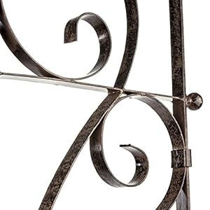 H Potter Garden Trellis for Climbing Plants Iron Metal Outdoor Scroll Wall Decor or Flowers Roses Vine Ivy Clematis GAR214 Large
