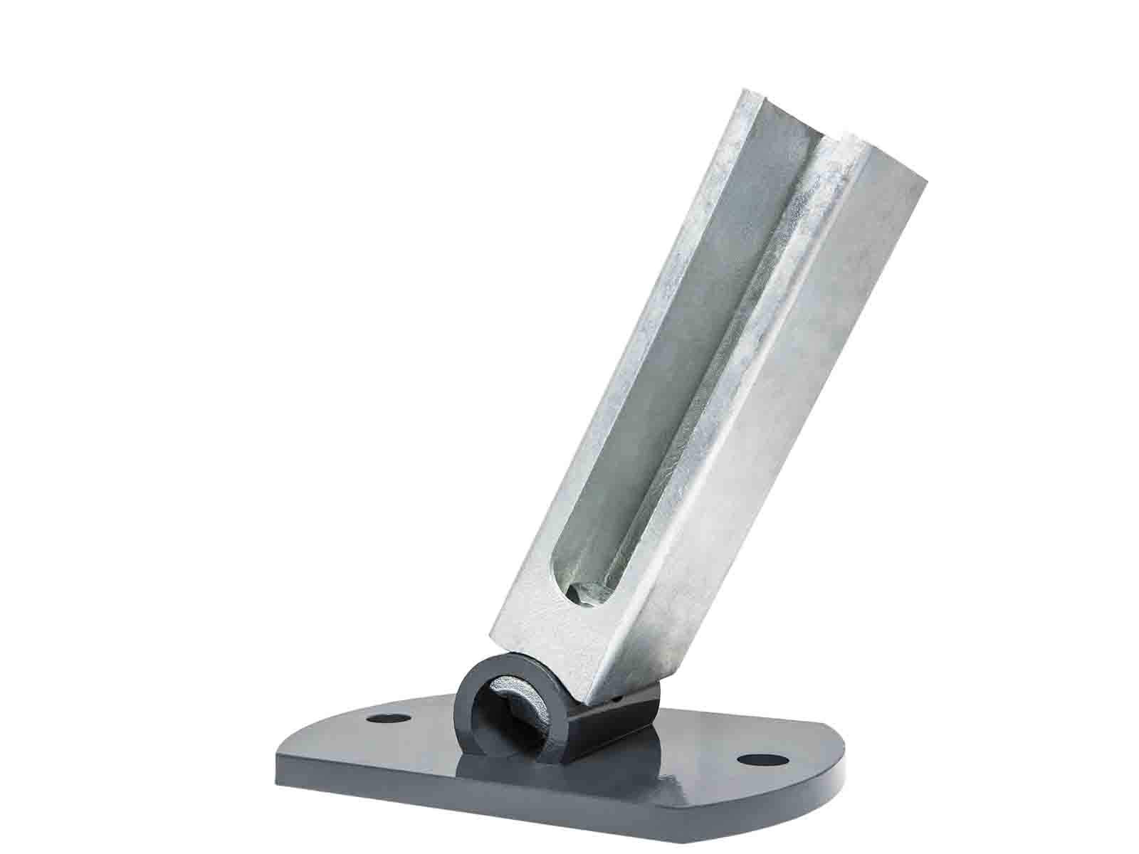 Zaundirekt Flexible Bodenplatte I RAL 7016 anthrazit I 60x40x2 Rechteckrohr I Zaunpfosten bis 1230mm Zaunhöhe I Fussplatten Adapter I Pfostenschuh