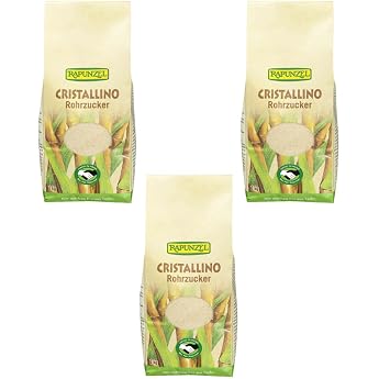Rapunzel Cristallino Cane Sugar Pack of 3 3 x 1 kg Organic