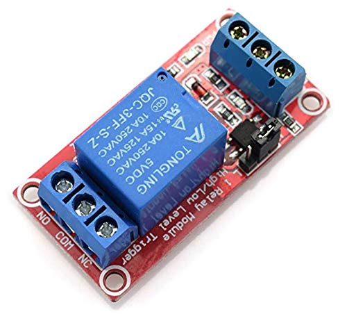 DZS Elec 100pcs 5V 1 Channel Relay Optocoupler Isolation Module Red Board 3-5V High and 0-1.5V Low Level Triggered Load AC 0-250V / DC 0-30V 10A SCM IO Control