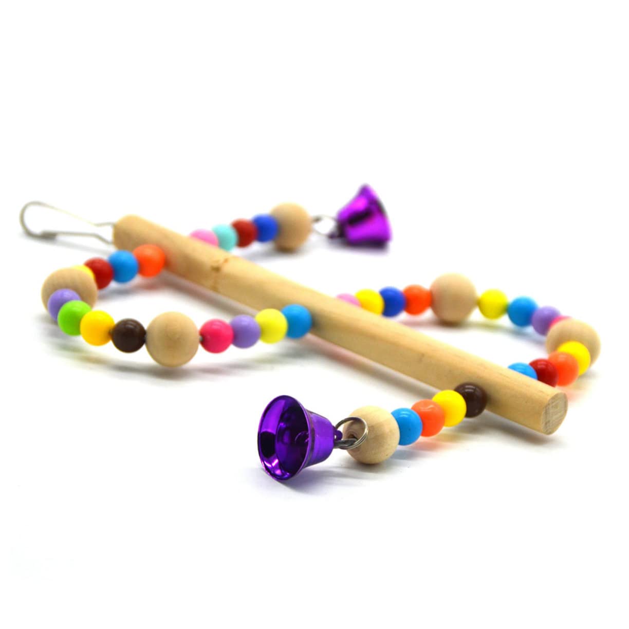 DOITOOL 3piezas Columpio De Madera para Periquitos y Loros Pequeños Diseño De Soporte Juguete Interactivo para Jaulas De Aves Accesorio Divertido y Seguro para Entretenimiento De