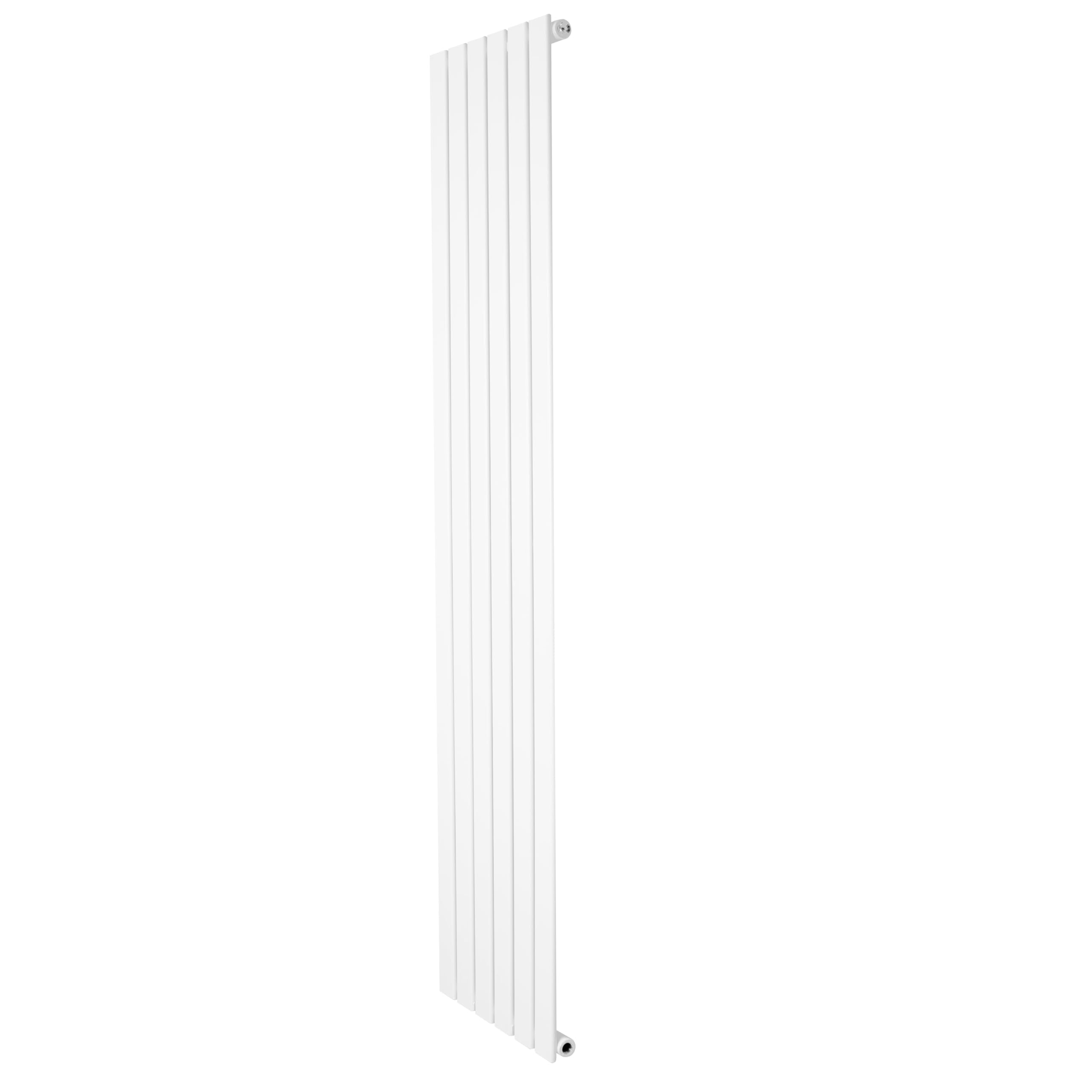 Radiatore Piatto a Colonna Singola 1800 x 420 mm Verticale Design Moderno Acciaio al Carbonio Riscaldamento Centrale Bianco Opaco con Kit Fissaggio e Spazzola