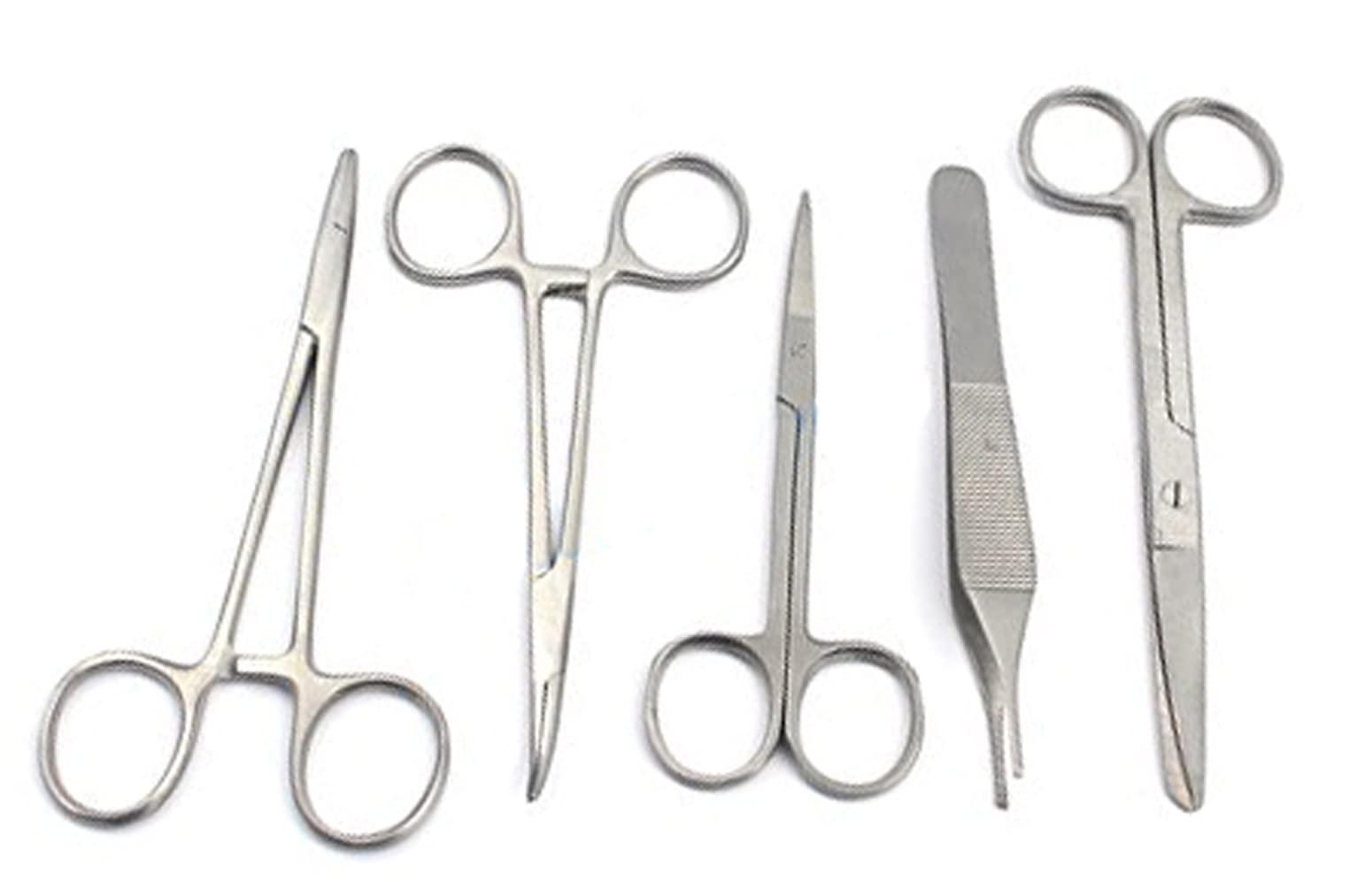 AAPROTOOLS 5 Pieces Scissors Forceps HEMOSTATS Needle Holders AA-SCR-1001 A+ Quality