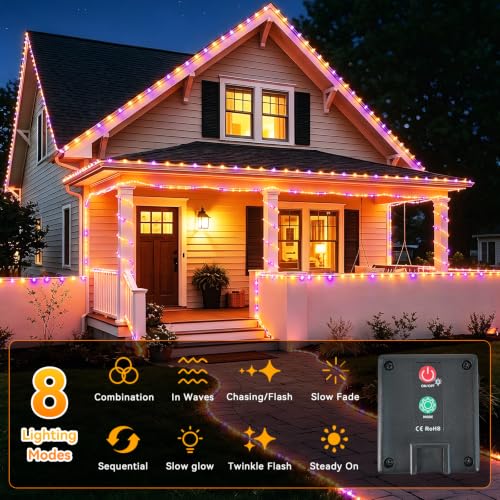 Slyuexu Solar Rope Lights, 100LED 39FT String Lights Outdoor Waterproof - image 6