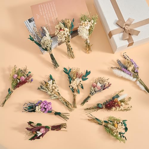 Ramo de Flores Secas Hechas a Mano 24 Piezas miniatura 3