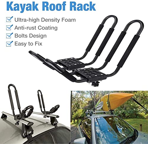 J Bar Kayak Rooftop Racks, Kayak Carrier Rack Set Kano Boot Surf Ski Roof Top Mount Bar Rack Auto SUV Crossbar(2 rekken voor 1 kajak) - Image 3