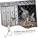 FONDOTIN 20pcs Rabbit Cage Door Spring Hook and High Elastic Fixed Hooks for Secure Closure of Bird and Animal Cages Easy Installation for Home Pet Store Use