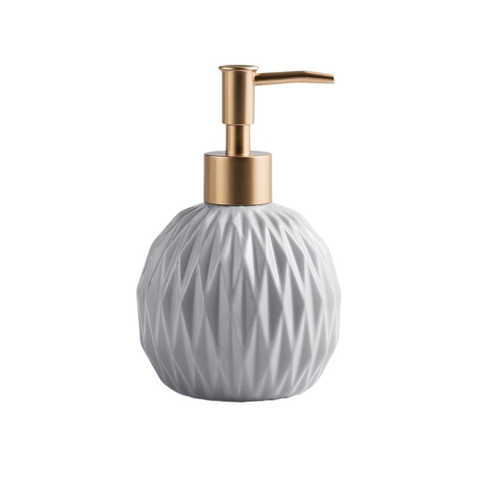 Soap Dispenser Modern Ceramic Pump Bottles Lotion Soap Dispenser For Kitchen Bathroom(Gris)