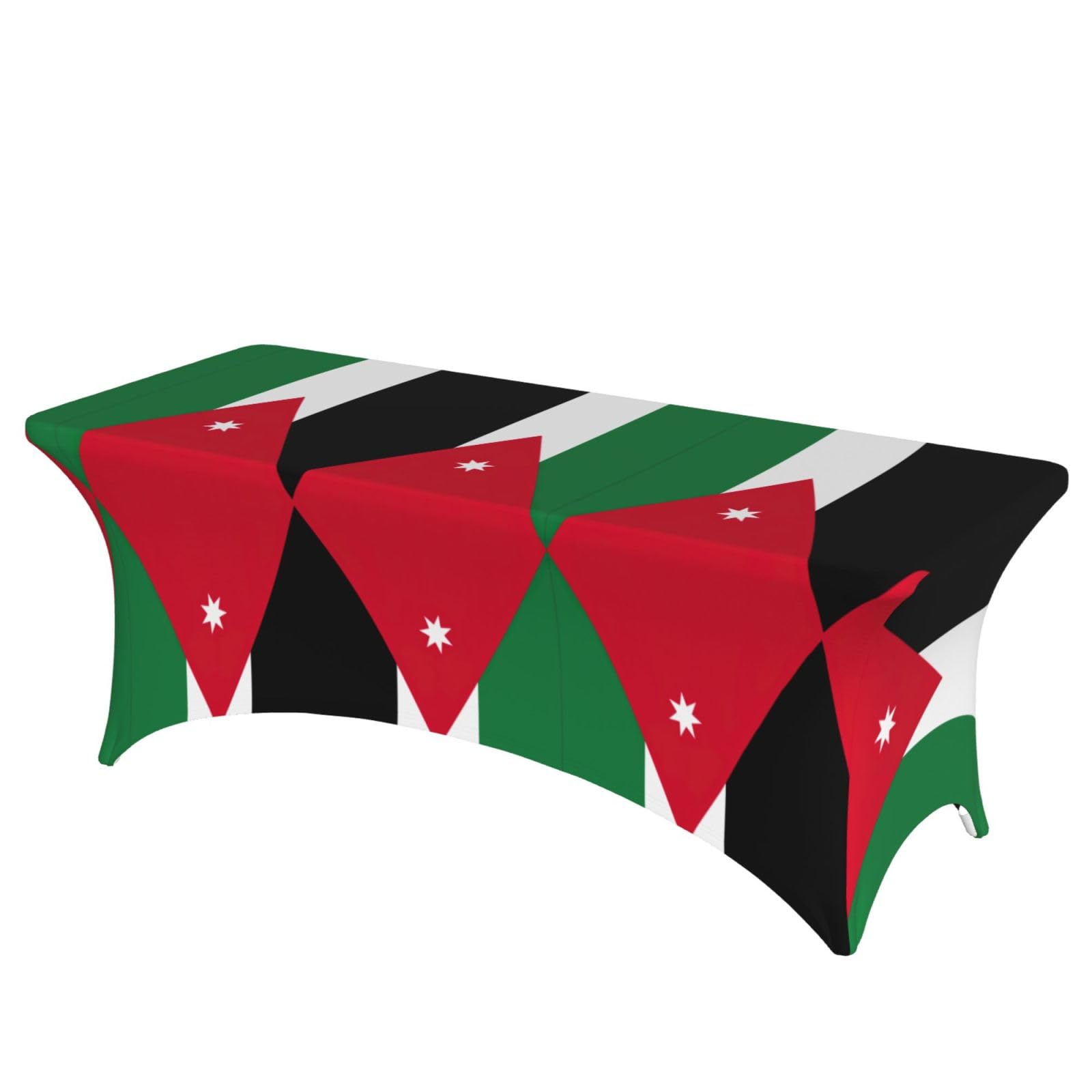 Nappe extensible drapeau jordanien EdWal pour protéger et décorer vos tables