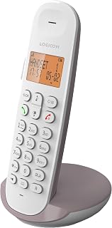 Logicom ILOA 150 DECT Schnurlostelefon – Freisprechfunktion – Großes 4-Zeilen Display – 300 m Reichweite – 7h Gesprächszeit – 90h Standby – Taupe