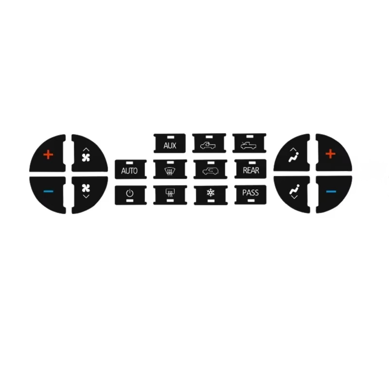 Modification Interior Compatible with A4 B6 B7 2000 2001 2002 2003 2004 Car Air Condition Ac Climate Control Button Repair Stickers Decals with Accessories