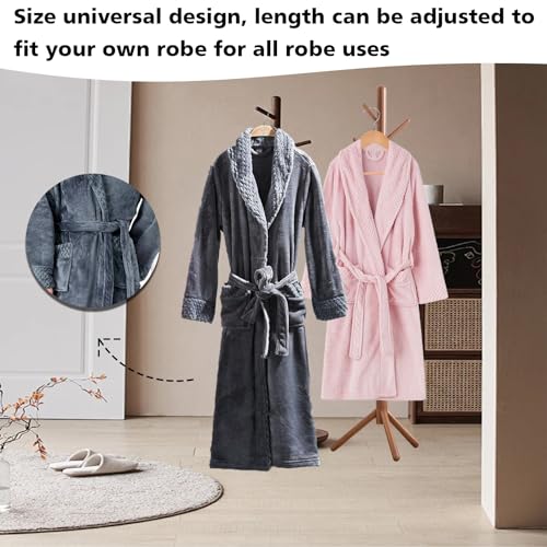 Incauca White Robe Belt Replacement, Thick Flannel Robe Tie, 66.9 Inch Long Bathrobe Belt, Unisex Soft Pajamas Replacement4