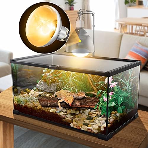 MIXJOY 100W Reptile Heat Lamp, UVA UVB Full Spectrum Basking Bulb with Heat for Bearded Dragon, Turtle & Gecko, Mercury Vapor Sun Light for Reptile Tank - 4