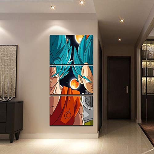Poster Dragon Ball triptyque moderne : une déco murale salon manga