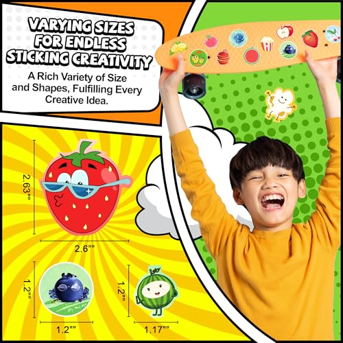 HORIECHALY Smelly Stickers for Kids, Scratch & Sniff Scented Stickers 16 Unique Scents 80 Sheets 1210 Pieces 153 Creative Designs Including Fruits, Foods, Flowers. Spark Joy & Learning in Your Child