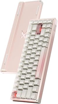 Defender 68 Gaming Keyboard Wired Hot Swappable Gasket Mount RGB Custom Key Board Pink