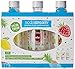 Sodastream Lot de 3 Bouteilles de Gazéification Classique Motifs Fruits (Citron/Fraise/Ananas), Grand Modèle 1 L, Édition Spéciale, Matière : PET, Sans BPA
