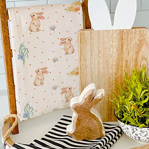 Arkeny Easter Kitchen Towels For Easter Decor Beige Bunny Dish Towels 18X26 Inch Ultra Absorbent Bar Drying Cloth Happy Easter Hand Towel For Kitchen Bathroom Party Easter Decorations Set Of 2 #TOP2