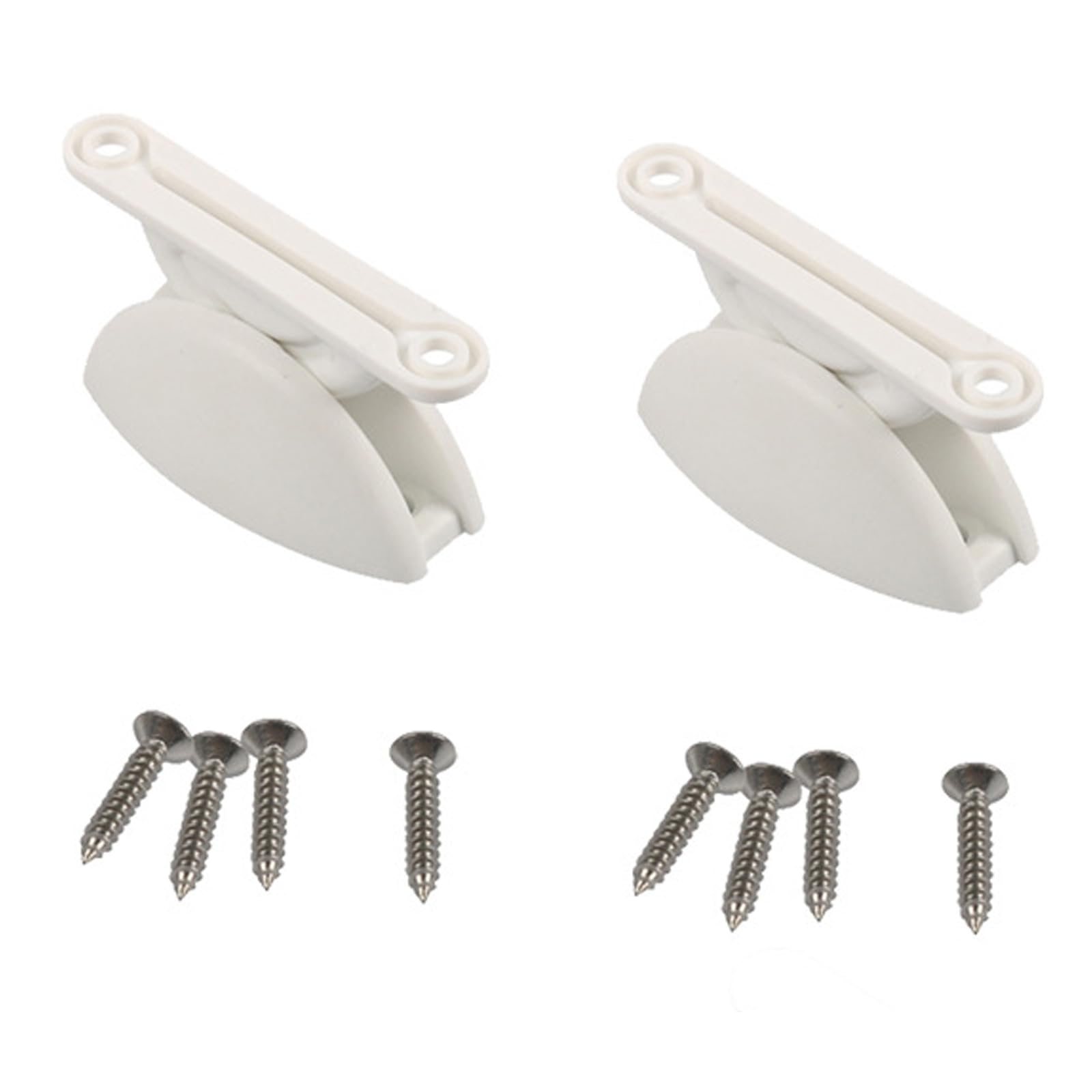 Vechkom2PCS RV Door Retainer Kit White Plastic Trailer Door Holder RV Retaining Catch Holder RV Door Stopper Limiters for for Camper RV Motorhome Caravan Campervans