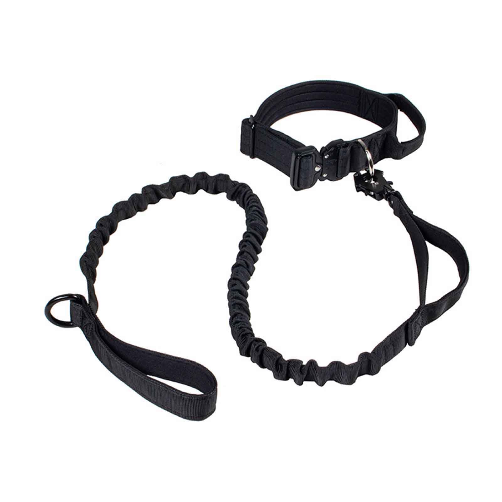 Guinzaglio Per Cani Imbracature Taglia Grande Addestramento Cane Gatti Piccola Media Coulisse Fibbia Gancio Fibbia In Zinco Fibbia Trazione Acciaio Inox Nylon Intrecciato 115 Cm (M,black)