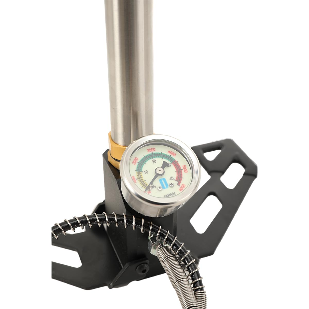 LALABU Hochdruck-Handpumpe, 3-stufig, mit Manometer & Schutzabdeckung